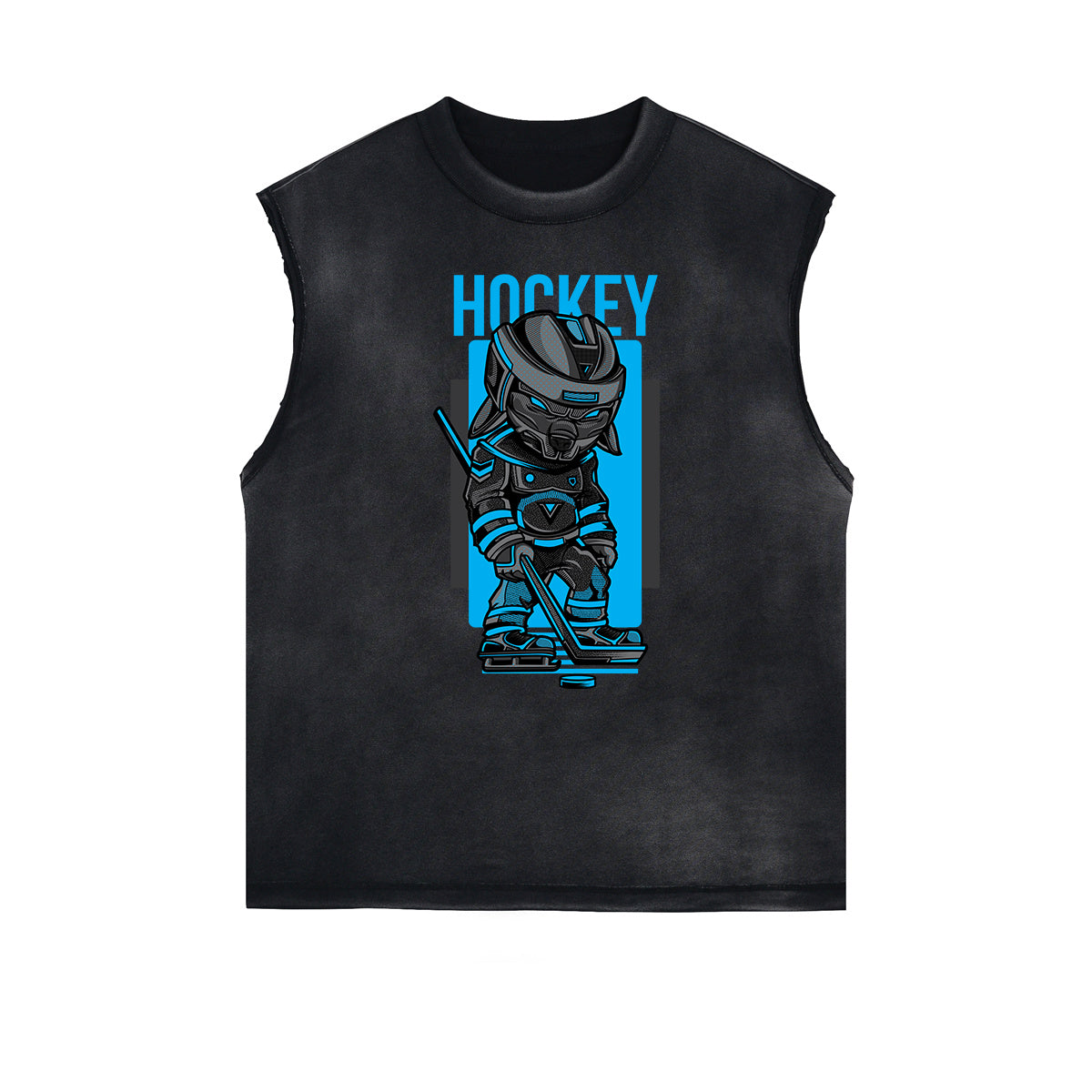 Camiseta sin mangas con gráfico divertido de estilo steampunk