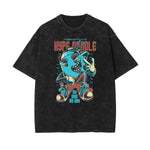 Camiseta con estampado divertido descolorido steampunk