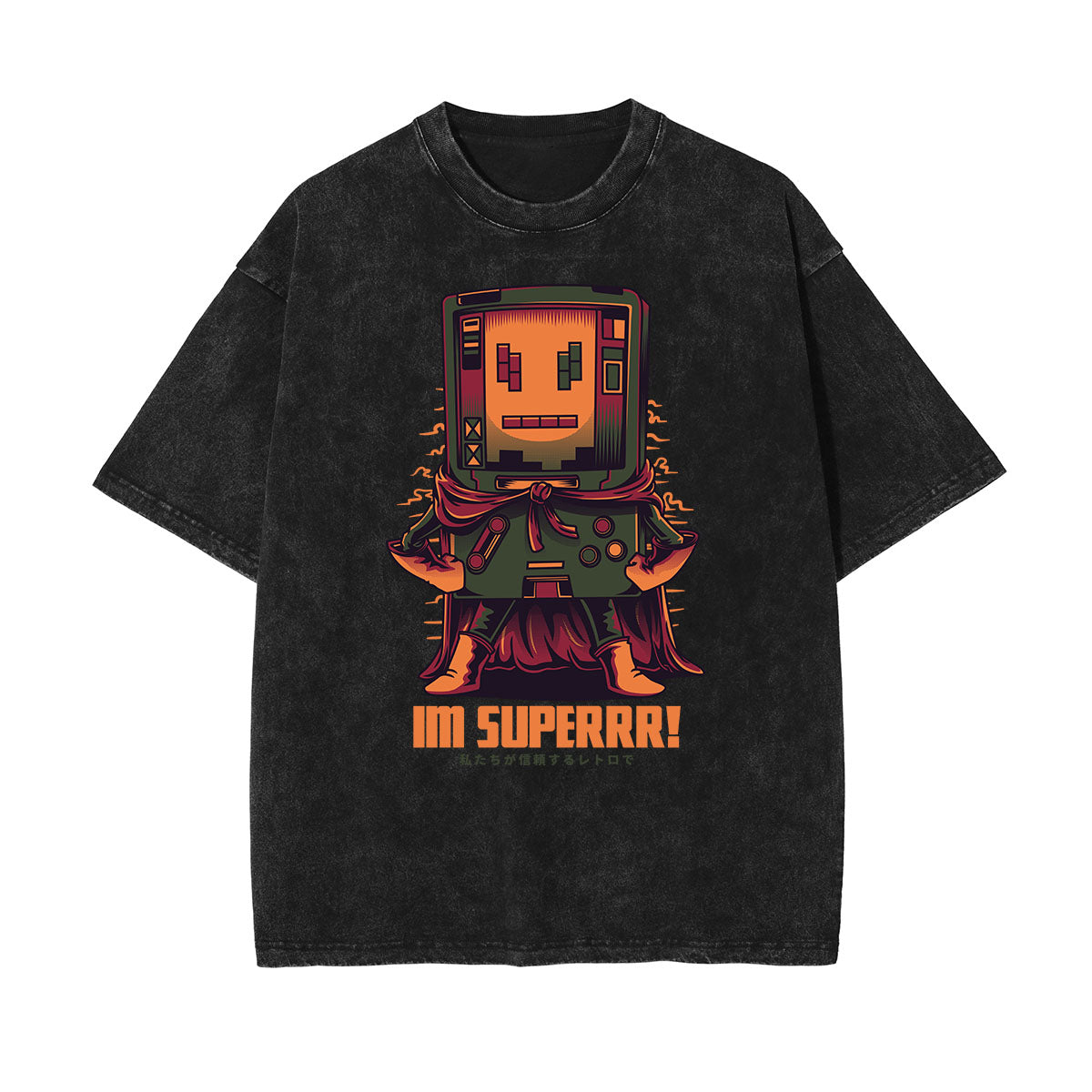 Camiseta con estampado divertido descolorido steampunk