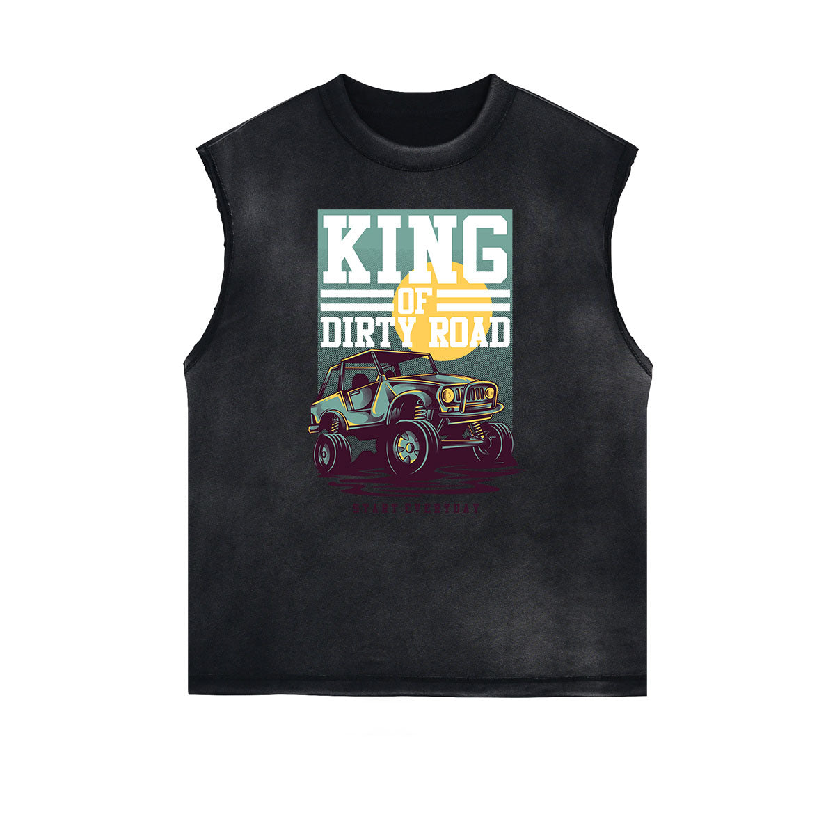 Camiseta sin mangas con gráfico divertido de estilo steampunk