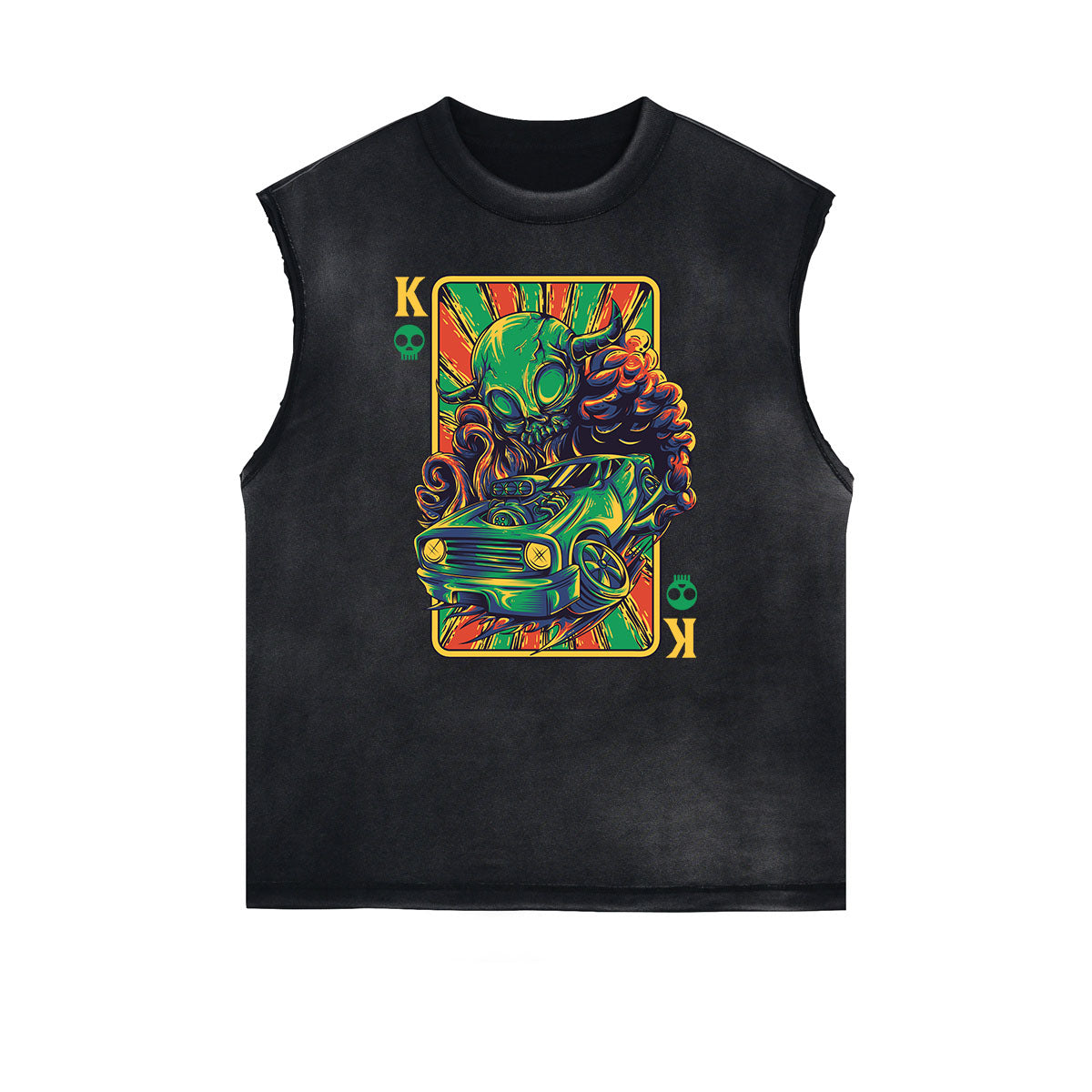 Camiseta sin mangas con gráfico divertido de estilo steampunk