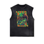 Camiseta sin mangas con gráfico divertido de estilo steampunk