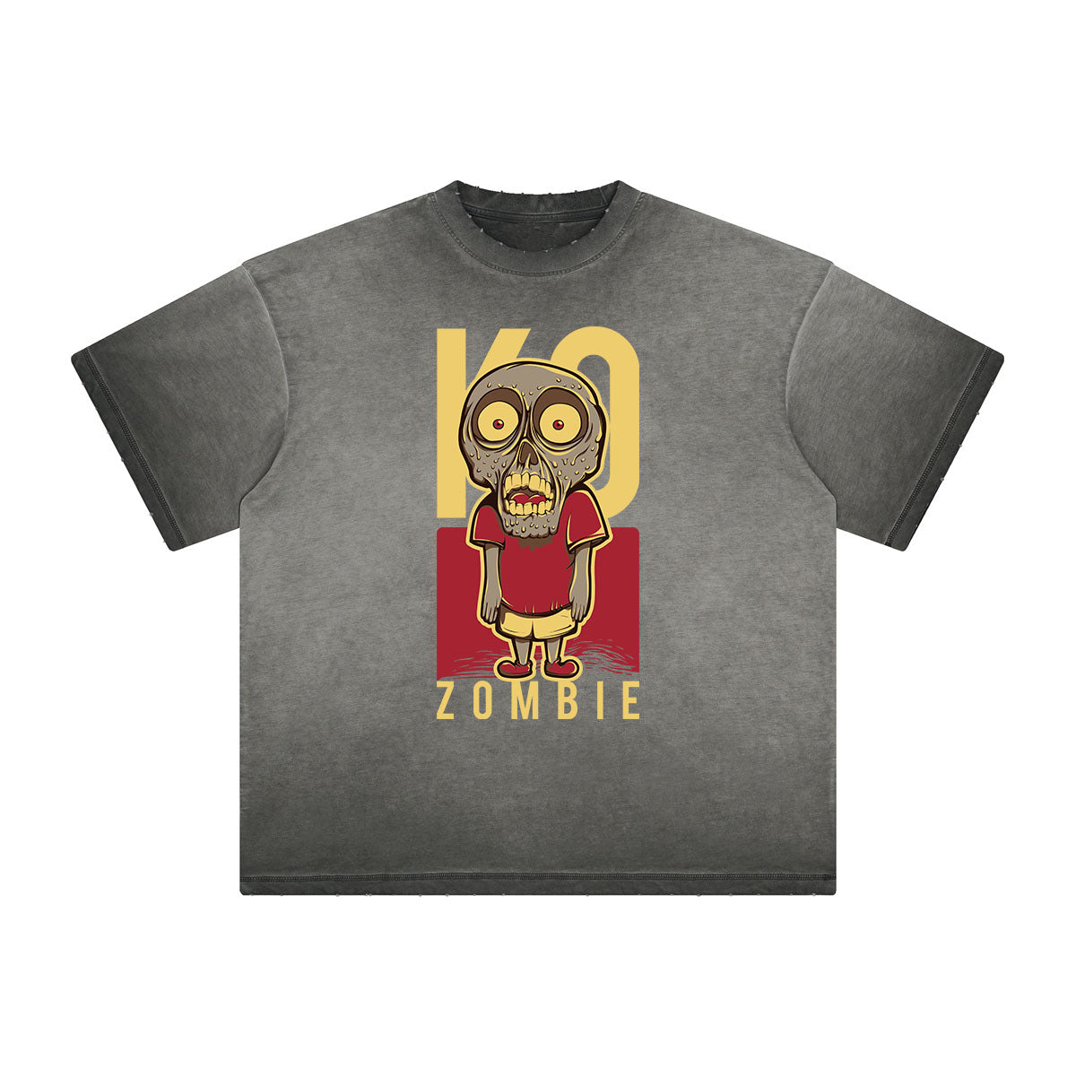 Vintage Frayed Humorous Cartoon Design Tee