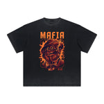 Thick Faded Humorous Cartoon Graphic Tee