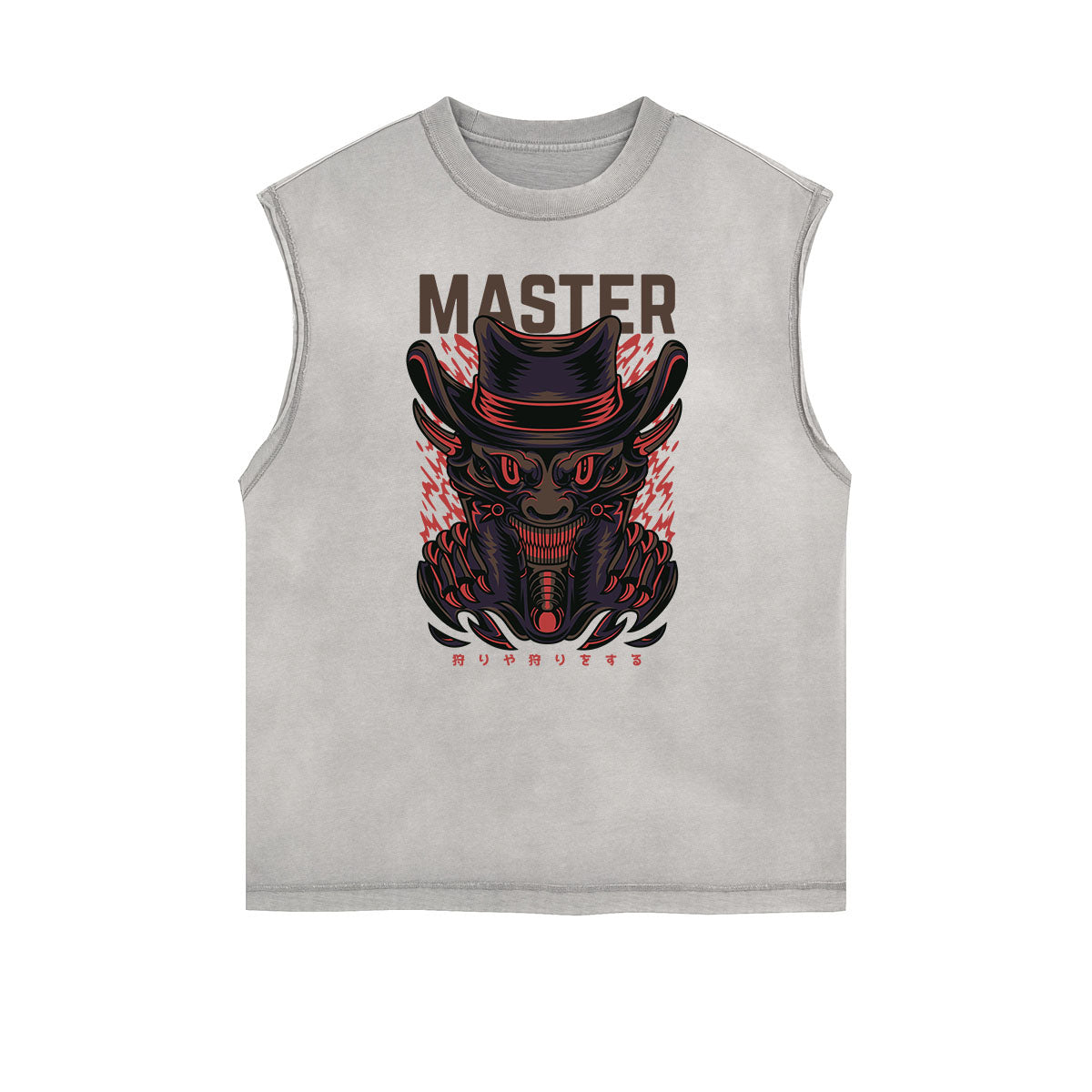 Camiseta sin mangas con estampado de dibujos animados humorísticos