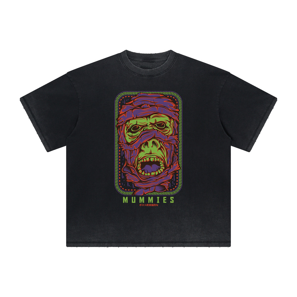 Thick Faded Humorous Cartoon Graphic Tee