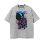 Faded Punk Cartoon Pattern T Shirt