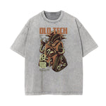 Faded Punk Cartoon Pattern T Shirt