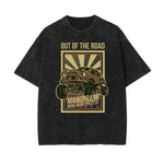 Stone Wash Punk Cartoon Graphic Tee