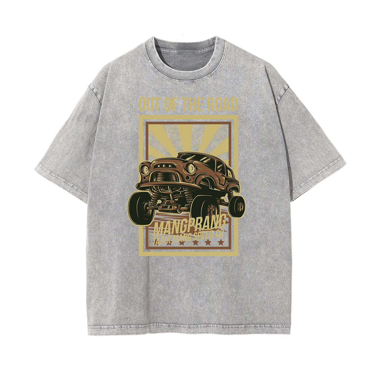 Faded Punk Cartoon Pattern T Shirt