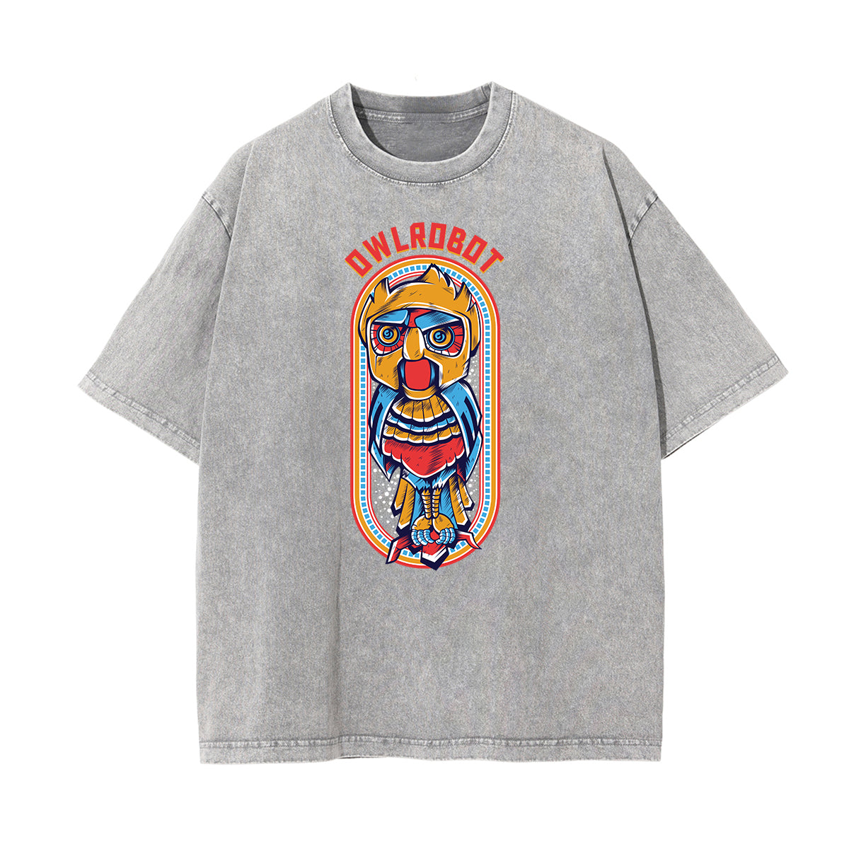 Faded Punk Cartoon Pattern T Shirt