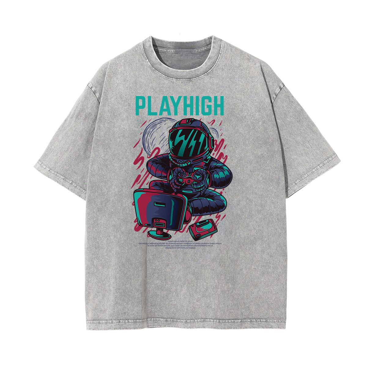 Faded Punk Cartoon Pattern T Shirt