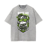 Faded Punk Cartoon Pattern T Shirt