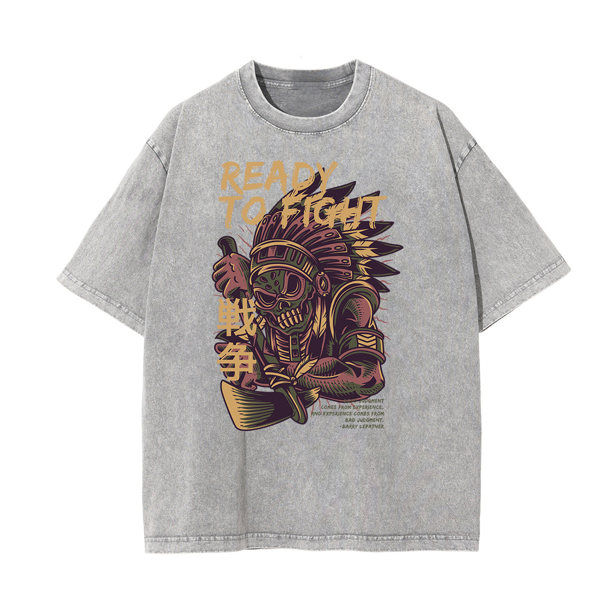 Faded Punk Cartoon Pattern T Shirt