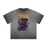 Thick Faded Punk Cartoon Pattern Tee