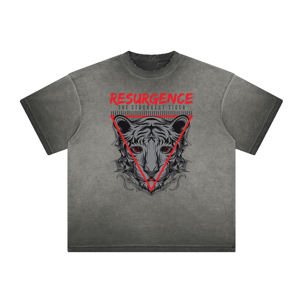 Thick Faded Punk Cartoon Pattern Tee
