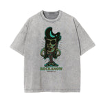 Cartoon Abstract Stone Wash Graphic Tee
