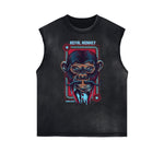 Camiseta sin mangas con estampado abstracto de dibujos animados