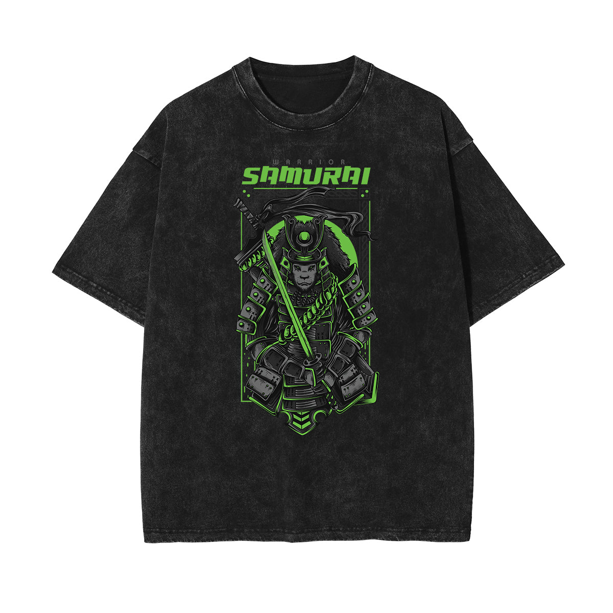 Camiseta con estampado abstracto de dibujos animados descolorido