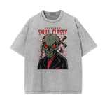 Cartoon Abstract Stone Wash Graphic Tee