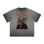 Cartoon Abstract Vintage Frayed Graphic Tee