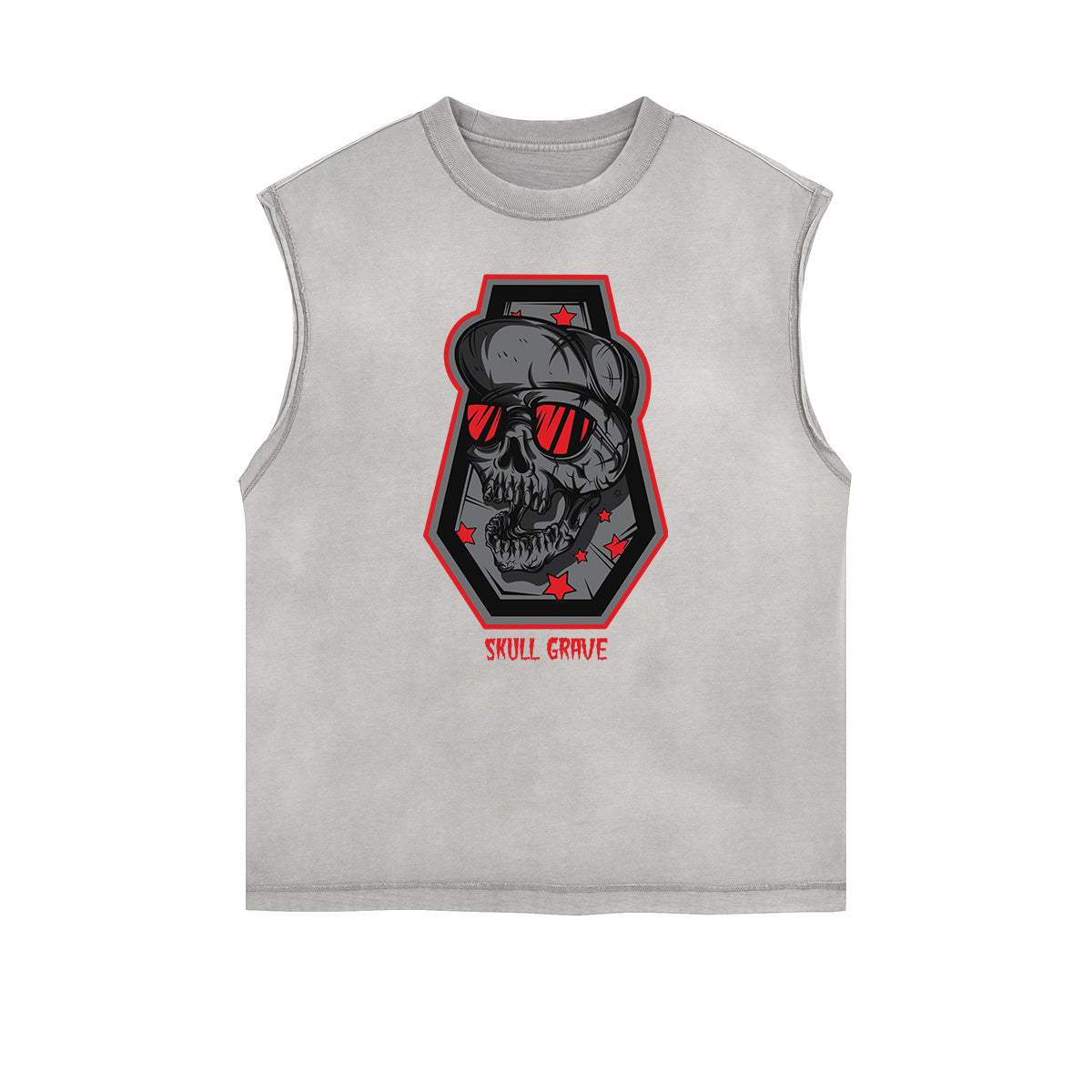 Camiseta sin mangas con gráficos abstractos de dibujos animados