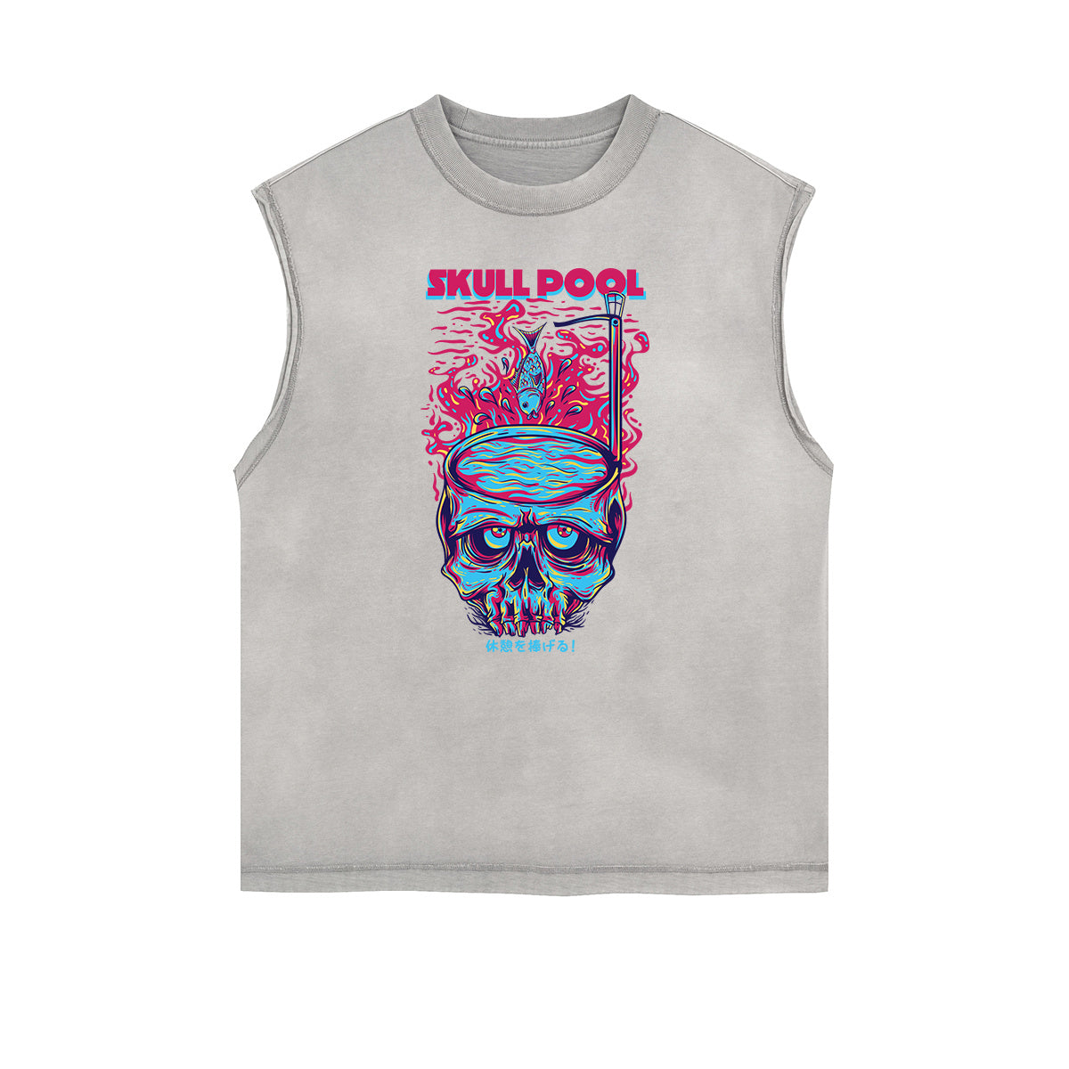 Camiseta sin mangas con gráficos abstractos de dibujos animados