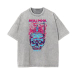 Cartoon Abstract Stone Wash Graphic Tee