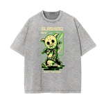 Cartoon Abstract Stone Wash Graphic Tee