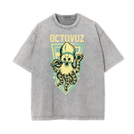 Cartoon Abstract Stone Wash Graphic Tee