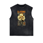 Camiseta sin mangas con estampado abstracto de dibujos animados