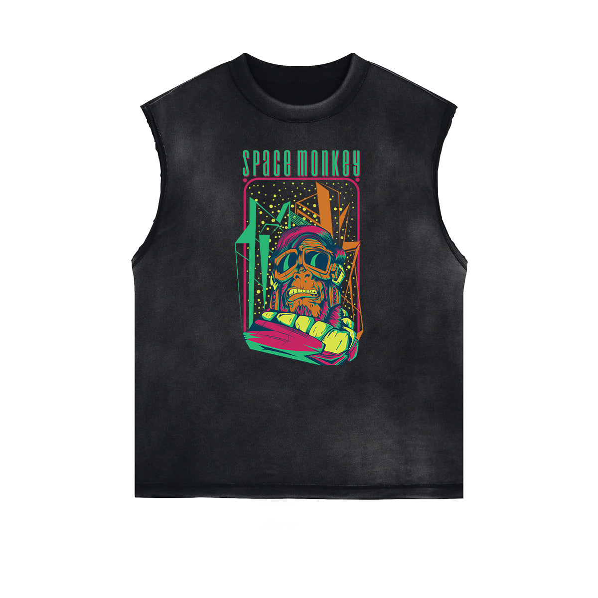 Camiseta sin mangas con estampado abstracto de dibujos animados