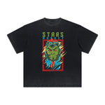 Camiseta gráfica deshilachada vintage de dibujos animados retro