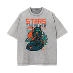 Retro Cartoon Stone Wash Graphic Tee