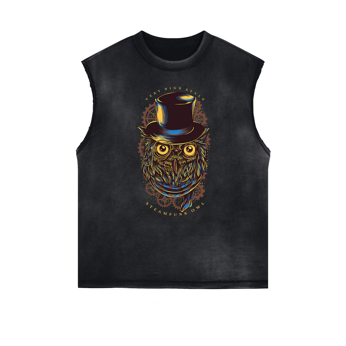 Camiseta sin mangas con estampado de dibujos animados retro