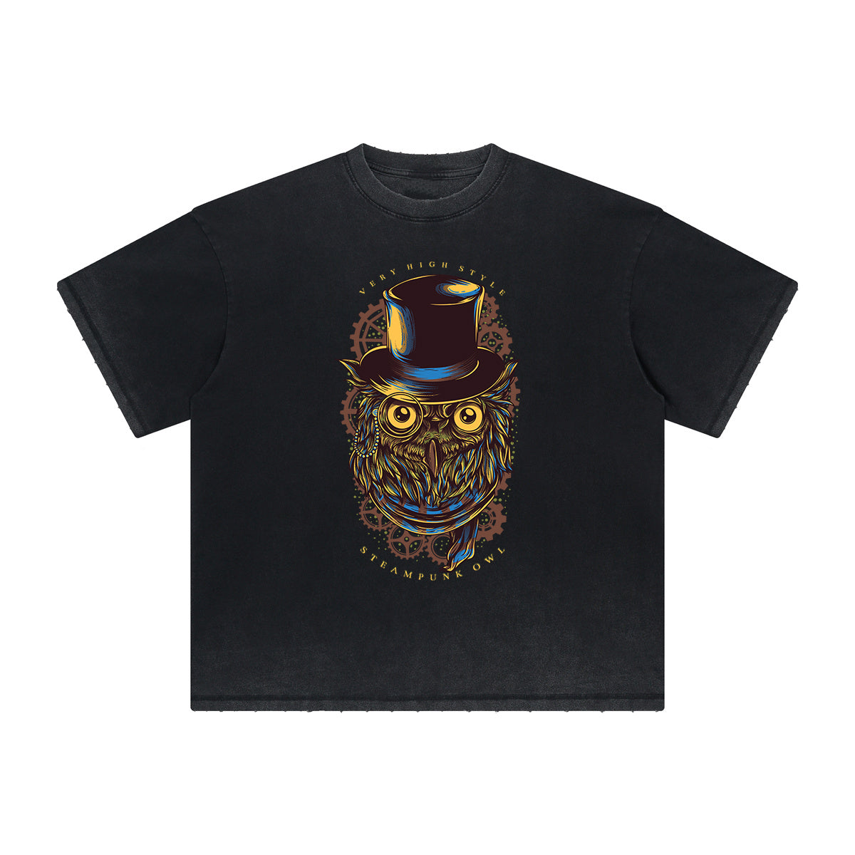 Camiseta gráfica deshilachada vintage de dibujos animados retro