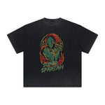Camiseta gráfica deshilachada vintage de dibujos animados retro