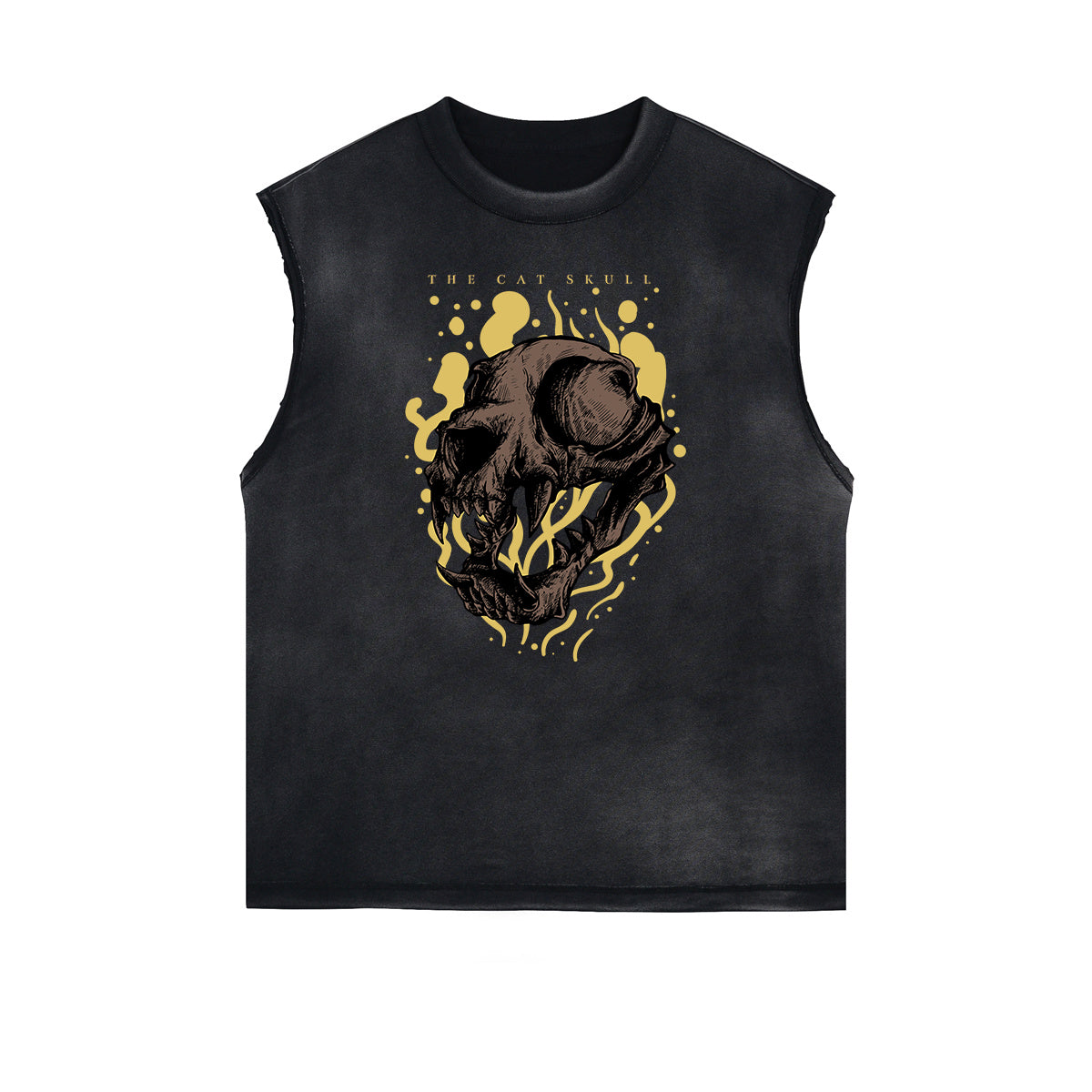 Camiseta sin mangas con estampado de dibujos animados retro