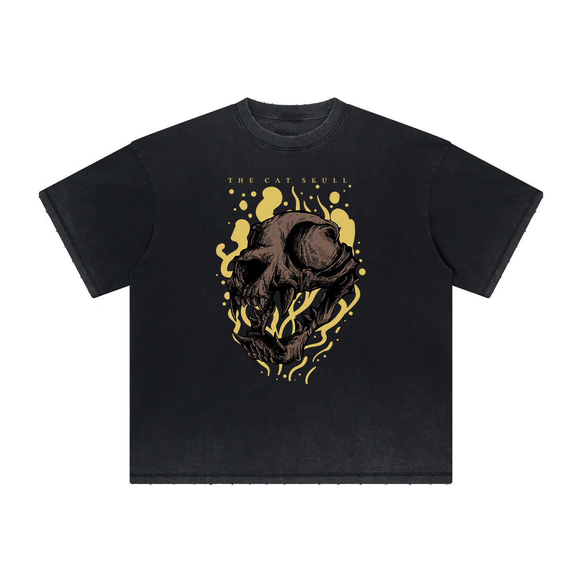 Camiseta gráfica deshilachada vintage de dibujos animados retro