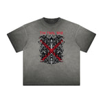 Retro Cartoon Thick Faded Pattern Tee