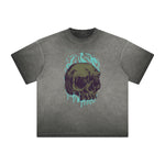 Retro Cartoon Thick Faded Pattern Tee
