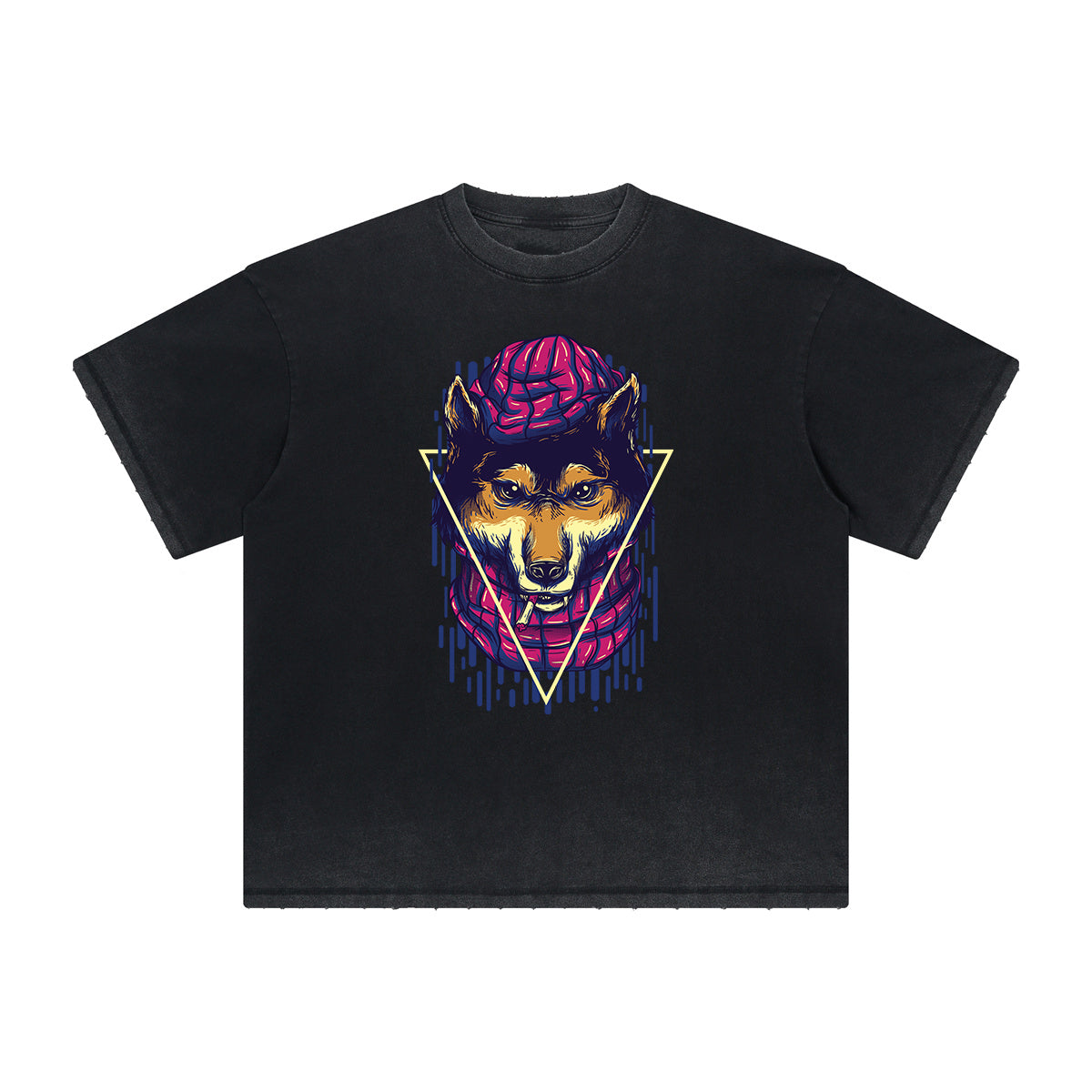 Camiseta gráfica deshilachada vintage de dibujos animados retro
