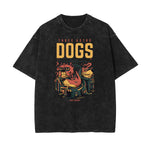 Camiseta retro con estampado de dibujos animados descoloridos