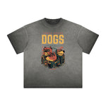 Retro Cartoon Thick Faded Pattern Tee