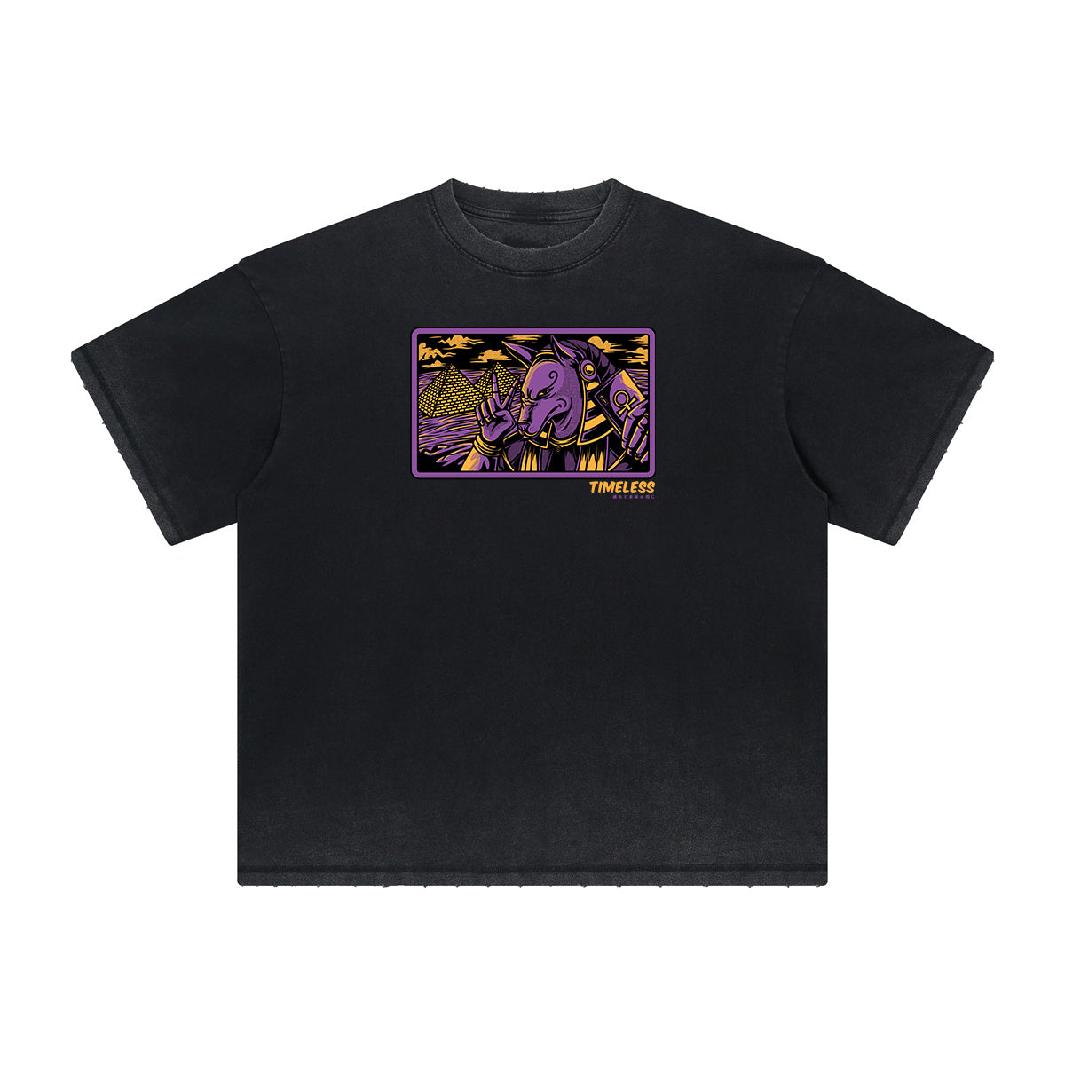 Camiseta gráfica deshilachada vintage de dibujos animados retro