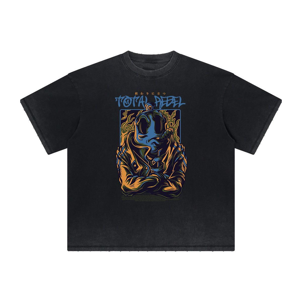 Camiseta gráfica deshilachada vintage de dibujos animados retro