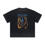 Camiseta gráfica deshilachada vintage de dibujos animados retro