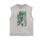 Abstract Animal Graphic Muscle Tank