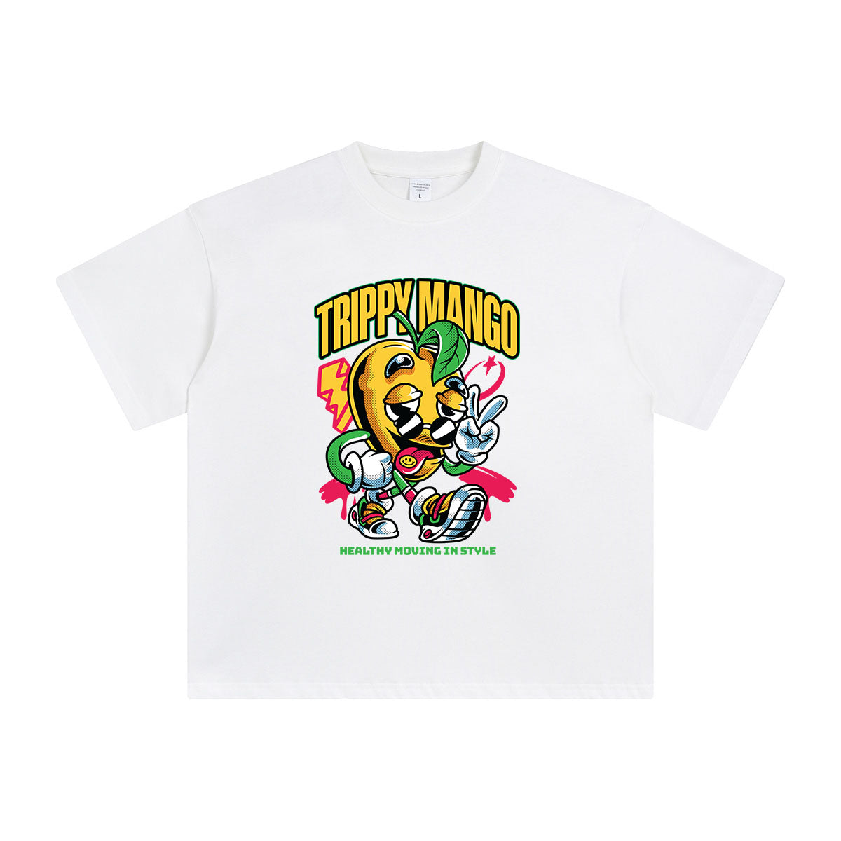 Trippy Mango Vintage Graphic Tee-INNBLAC Fashion Apparel