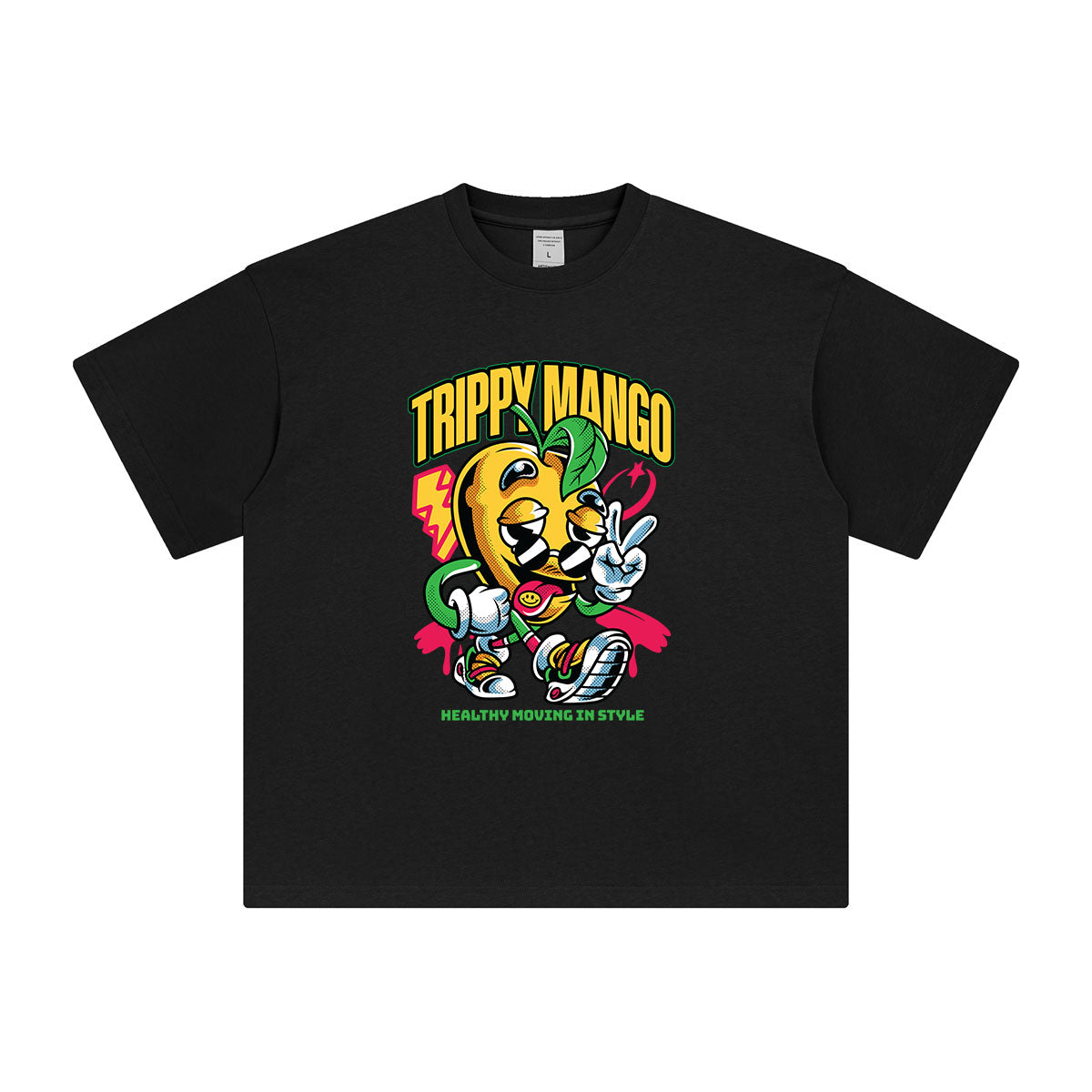 Trippy Mango Vintage Graphic Tee-INNBLAC Fashion Apparel